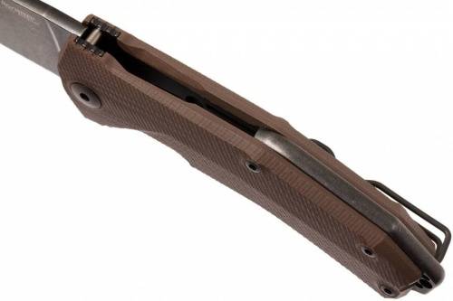 5891 Lion Steel KUR BBR G10 Brown Flipper фото 3