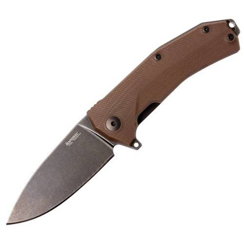 5891 Lion Steel KUR BBR G10 Brown Flipper фото 6