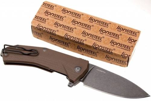 5891 Lion Steel KUR BBR G10 Brown Flipper фото 11