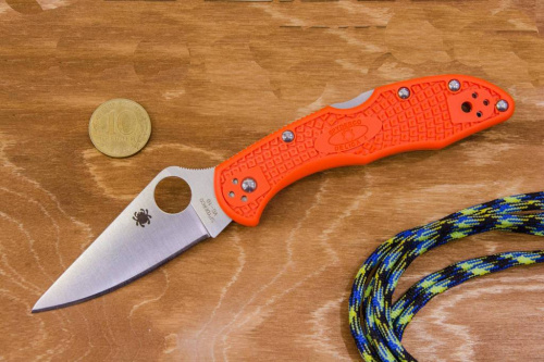Складной нож Spyderco Delica 4 Flat Ground - 11FPOR фото 3 Складной нож Spyderco Delica 4 Flat Ground - 11FPOR фото 3